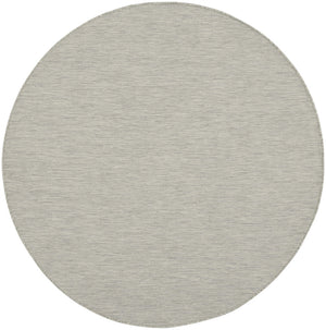 Homeroots 6' Gray Round Power Loom Area Rug  Polypropylene 522549