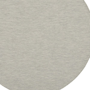Homeroots 6' Gray Round Power Loom Area Rug  Polypropylene 522549