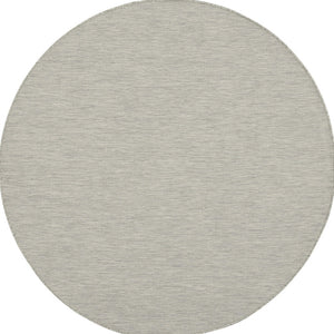 Homeroots 6' Gray Round Power Loom Area Rug  Polypropylene 522549