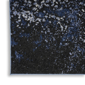 HomeRoots 8' Light Blue Abstract Area Rug - Contemporary Power Loom Design for High-Traffic Spaces & Easy Care 8' X 10' 522554