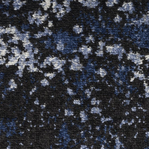HomeRoots 5' Blue and Black Abstract Area Rug - Modern Design for High-Traffic Spaces, Durable & Stylish Decor 5' X 7' 522555