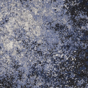 Homeroots 10' Runner Blue And Ivory Abstract Power Loom Distressed Runner Rug  Polypropylene 522557