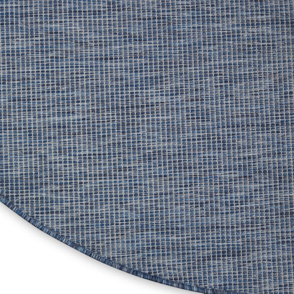 HomeRoots 8' Navy Blue Power Loom Area Rug - Elegant Geometric Design for Modern & Classic Interiors 8' Round Round 522567