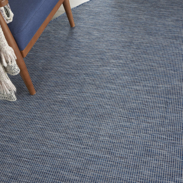 HomeRoots 8' Navy Blue Power Loom Area Rug - Elegant Geometric Design for Modern & Classic Interiors 8' Round Round 522567