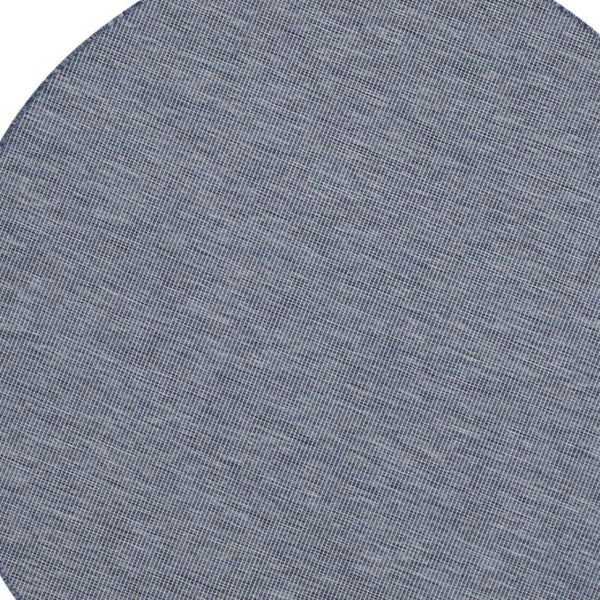 HomeRoots 8' Navy Blue Power Loom Area Rug - Elegant Geometric Design for Modern & Classic Interiors 8' Round Round 522567