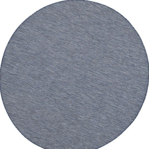 HomeRoots 8' Navy Blue Power Loom Area Rug - Elegant Geometric Design for Modern & Classic Interiors 8' Round Round 522567