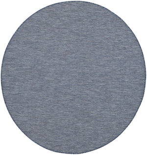 Homeroots 6' Navy Blue Round Power Loom Area Rug  Polypropylene 522570