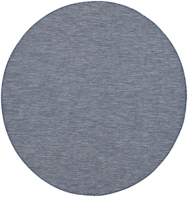 Homeroots 6' Navy Blue Round Power Loom Area Rug  Polypropylene 522570