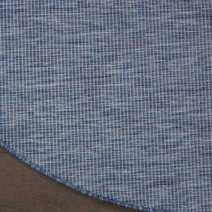 Homeroots 6' Navy Blue Round Power Loom Area Rug  Polypropylene 522570