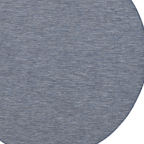 Homeroots 6' Navy Blue Round Power Loom Area Rug  Polypropylene 522570