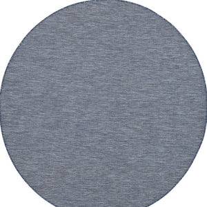 Homeroots 6' Navy Blue Round Power Loom Area Rug  Polypropylene 522570