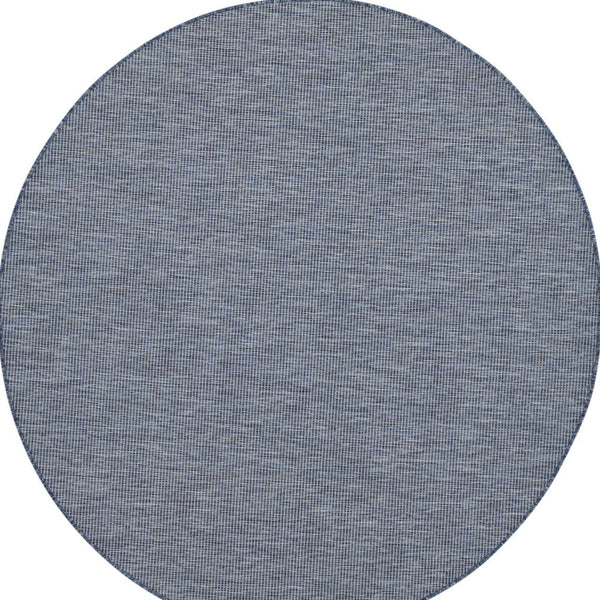 Homeroots 6' Navy Blue Round Power Loom Area Rug  Polypropylene 522570