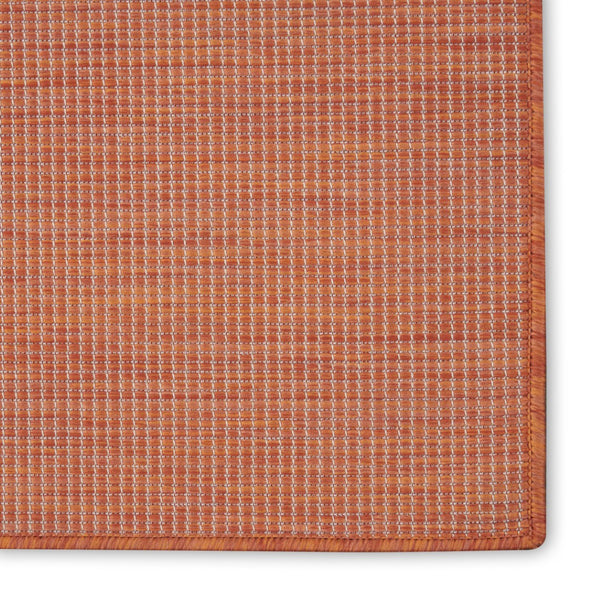 HomeRoots 8' X 10' Terra Cotta Area Rug – Durable Indoor/Outdoor Flatweave, Quick-Drying & Low-Maintenance Comfort 522582