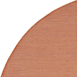 HomeRoots 8' Terracotta Round Area Rug - Modern Geometric Design for Indoor/Outdoor Spaces, Easy Care & Durable 522584