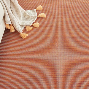HomeRoots 7' Terracotta Indoor Outdoor Area Rug – Stylish, Durable, Low-Maintenance Design for Any Space 522585