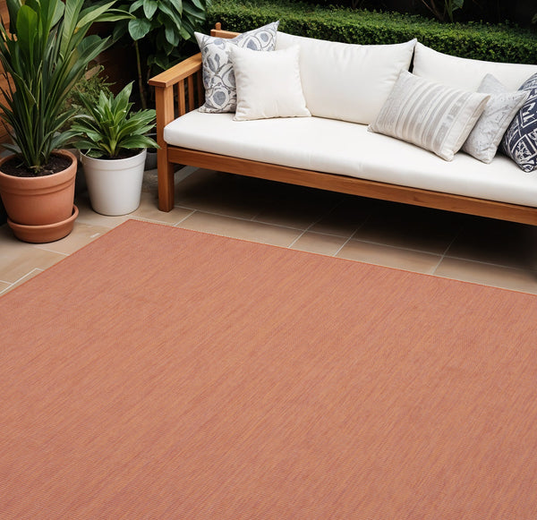 Homeroots 6' X 9' Terracotta Indoor Outdoor Area Rug  Polypropylene 522586