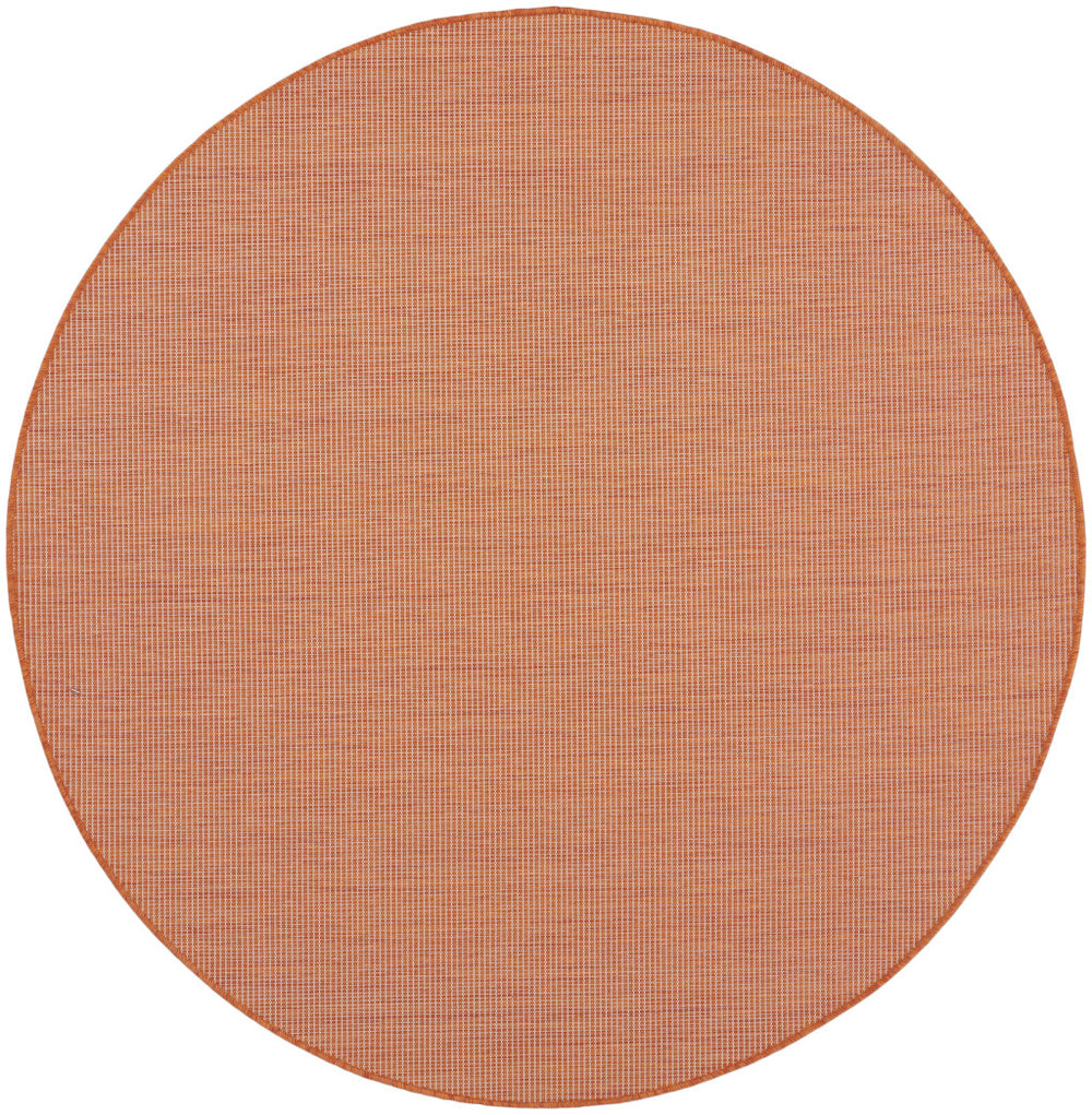 Homeroots 6' Terracotta Indoor Outdoor Area Rug  Polypropylene 522587