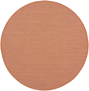 Homeroots 6' Terracotta Indoor Outdoor Area Rug  Polypropylene 522587