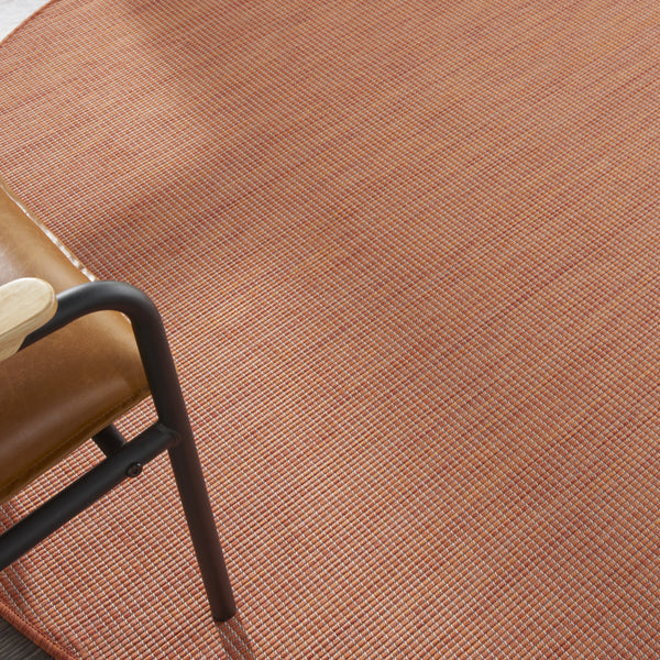 Homeroots 6' Terracotta Indoor Outdoor Area Rug  Polypropylene 522587