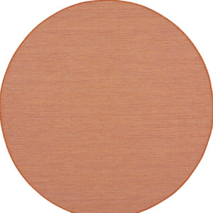 Homeroots 6' Terracotta Indoor Outdoor Area Rug  Polypropylene 522587