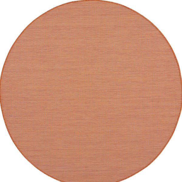 Homeroots 6' Terracotta Indoor Outdoor Area Rug  Polypropylene 522587