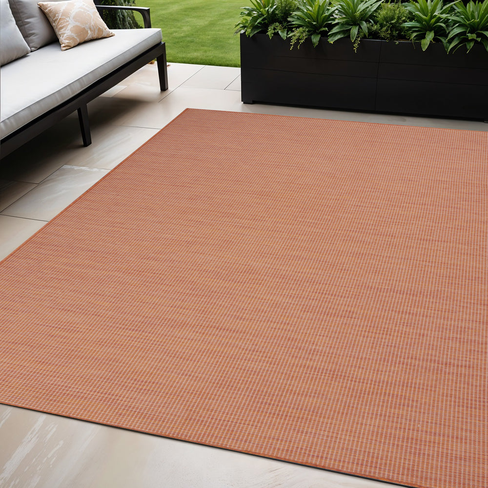 Homeroots 5' X 7' Terracotta Indoor Outdoor Area Rug  Polypropylene 522588