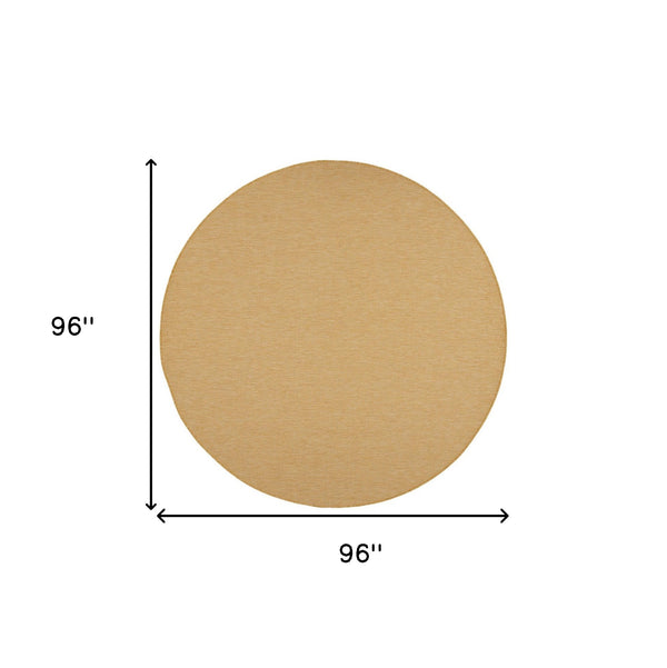 Homeroots 8' Yellow Indoor Outdoor Area Rug  Polypropylene 522594