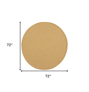 Homeroots 6' Yellow Indoor Outdoor Area Rug  Polypropylene 522597