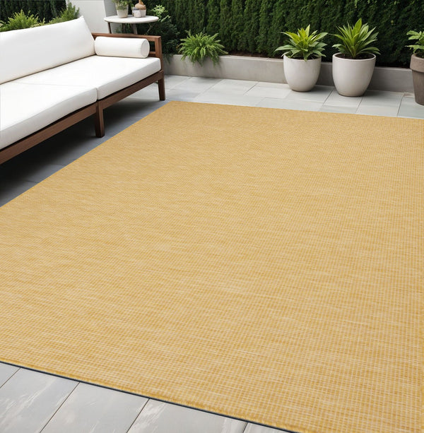 Homeroots 5' X 7' Yellow Indoor Outdoor Area Rug  Polypropylene 522598