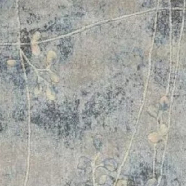HomeRoots 10' Elegant Blue and Silver Floral Power Loom Area Rug for Timeless Style and Easy Maintenance 8' Runner 522603