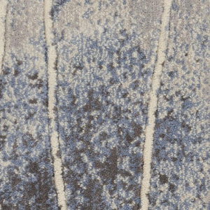 HomeRoots 8' Blue Floral Power Loom Area Rug – Timeless Elegance for Living Rooms, Bedrooms & More 5' X 7' Rectangle 522606