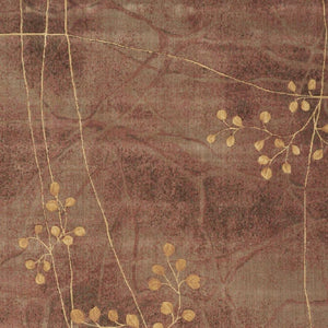 HomeRoots 8' Brown Floral Power Loom Area Rug - Elegant Design with Non-Skid Backing for Enhanced Stability 8' X 11' Rectangle 522611
