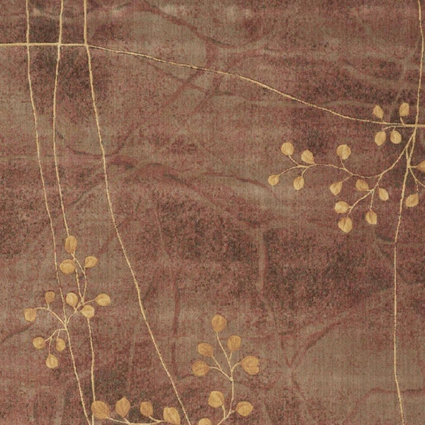 HomeRoots 8' Brown Floral Power Loom Area Rug - Elegant Design with Non-Skid Backing for Enhanced Stability 8' X 11' Rectangle 522611