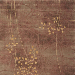 HomeRoots 8' Brown Floral Power Loom Area Rug - Elegant Design with Non-Skid Backing for Enhanced Stability 8' X 11' Rectangle 522611