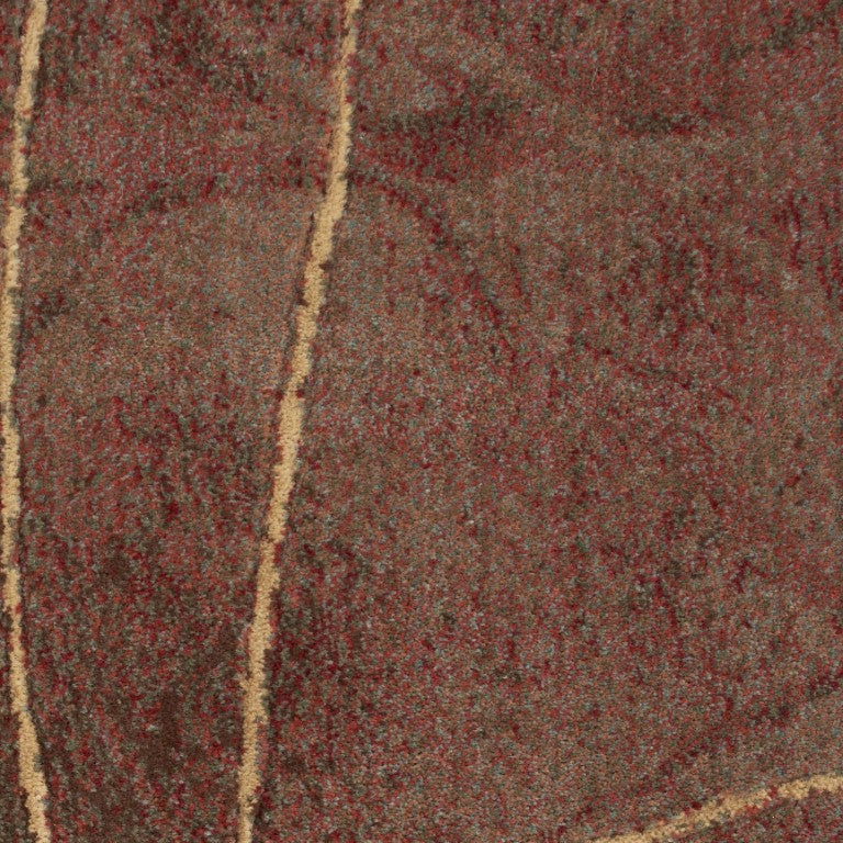 8 Foot Beige Floral Polyester Runner Rug for Hallways Entryways and High Traffic Areas