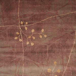 HomeRoots 8' Brown Floral Power Loom Area Rug - Elegant Design with Non-Skid Backing for Enhanced Stability 5' X 7' Rectangle 522615