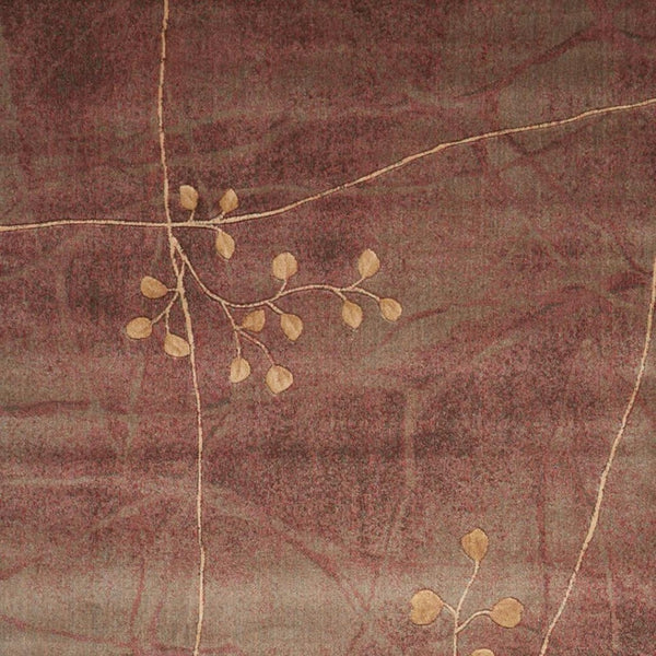HomeRoots 8' Brown Floral Power Loom Area Rug - Elegant Design with Non-Skid Backing for Enhanced Stability 5' X 7' Rectangle 522615