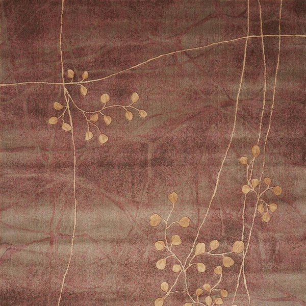 HomeRoots 8' Brown Floral Power Loom Area Rug - Elegant Design with Non-Skid Backing for Enhanced Stability 5' X 7' Rectangle 522615