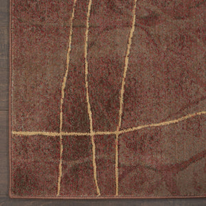 HomeRoots 8' Brown Floral Power Loom Area Rug - Elegant Design with Non-Skid Backing for Enhanced Stability 5' X 7' Rectangle 522615