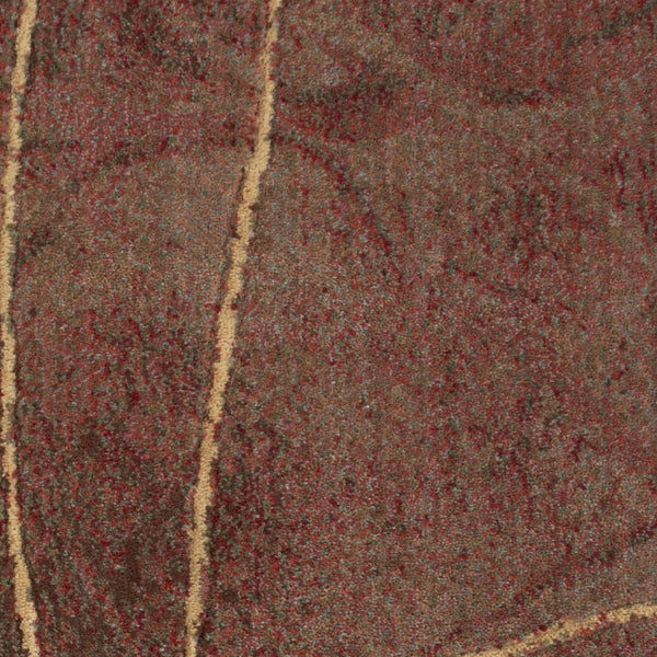 HomeRoots 8' Brown Floral Power Loom Area Rug - Elegant Design with Non-Skid Backing for Enhanced Stability 5' X 7' Rectangle 522615