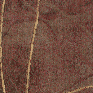 HomeRoots 8' Brown Floral Power Loom Area Rug - Elegant Design with Non-Skid Backing for Enhanced Stability 4' X 6' Rectangle 522616