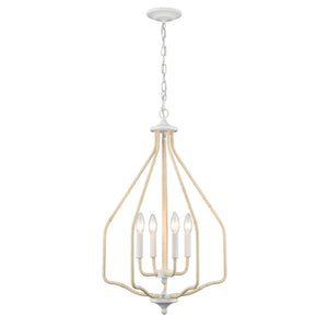 Breezeway 17.75'' Wide 4-Light Pendant - White Coral 52276/4 Elk Lighting