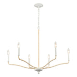 Breezeway 30'' Wide 6-Light Chandelier - White Coral 52278/6 Elk Lighting