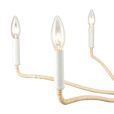 Breezeway 30'' Wide 6-Light Chandelier - White Coral 52278/6 Elk Lighting