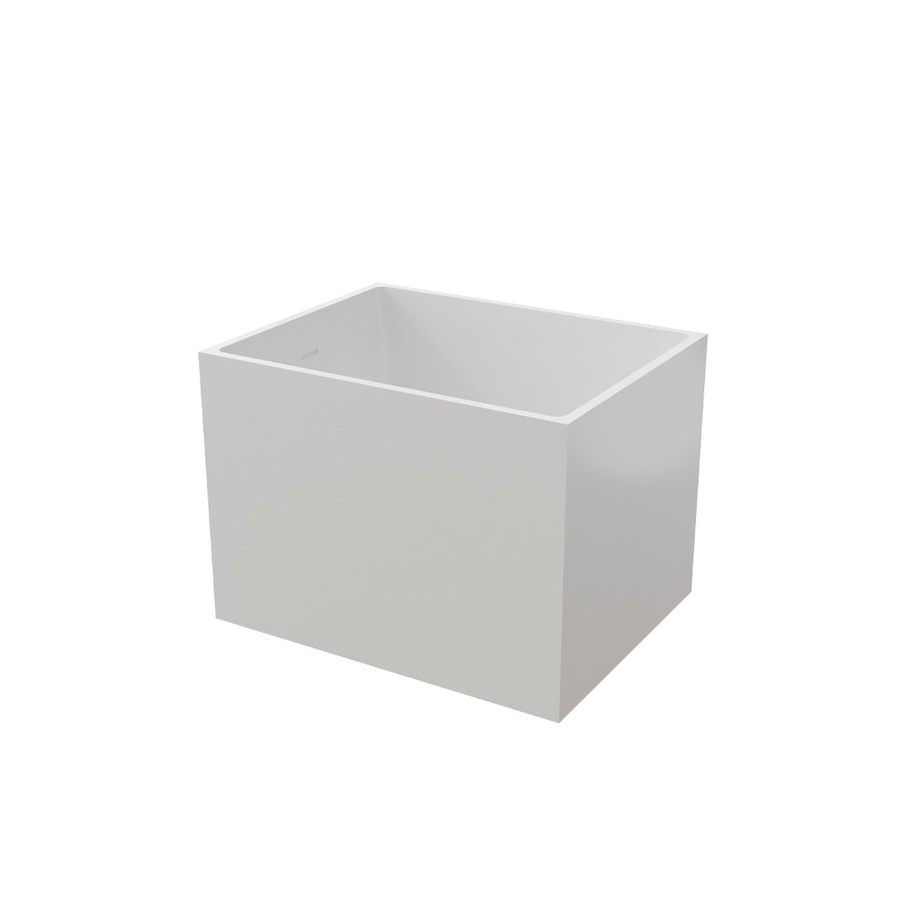 English Elm 35" Freestanding Acrylic Soaking Tub Rectangular Spa Design with Ergonomic Seat Glossy White T3785P380646