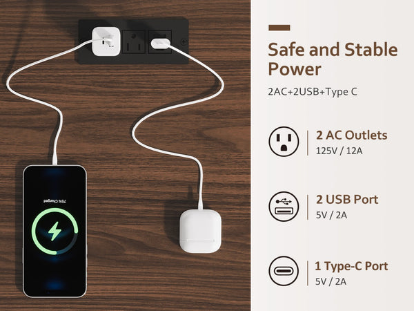 English Elm Rustic Wood End Table With Led Lighting & Integrated Power Hub - Stylish 2-Tier Storage Solution W1550P330032-GIGA