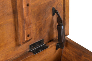 Homeroots 54" Black Solid Wood Distressed Lift Top Coffee Table   522821