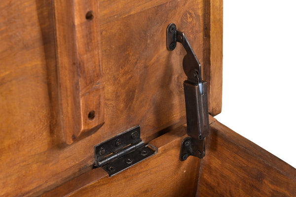 Homeroots 54" Black Solid Wood Distressed Lift Top Coffee Table   522821