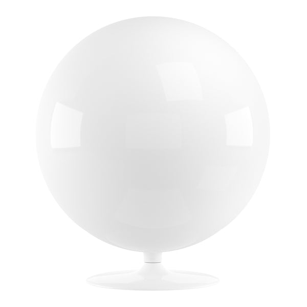 Homeroots 42" Stylish Black And White Swivel Egg Chair - Modern Fiberglass Design With Comfortable Cotton Cushioning   522851