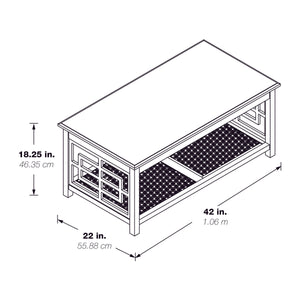 OSP Home Furnishings Cambridge Coffee Table Bone Finish
